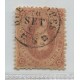 ARGENTINA 1865 GJ 20 ESTAMPILLA DE 3ra TIRADA CON MATASELLO 30/9/1865 HERMOSO EJEMPLAR
